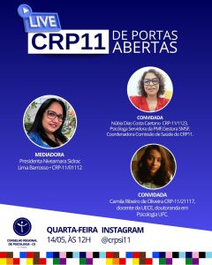 CRP11 promove live sobre Luta Antimanicomial nesta terça-feira (14)