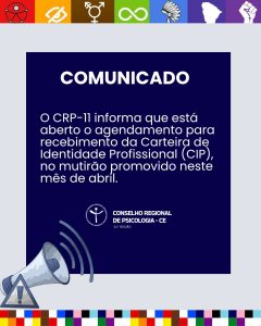 CRP11 orienta sobre agendamento para retirada da Carteira de Identidade Profissiona